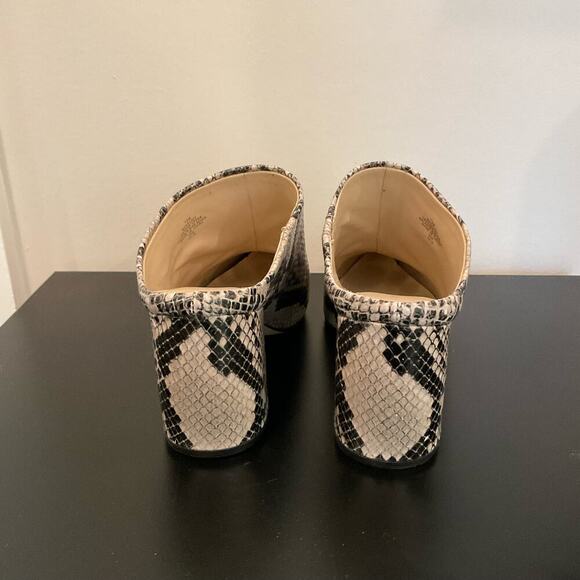 Marc Fisher Ragni Embossed Snakeskin Block Heeled Mules - Picture 5 of 6